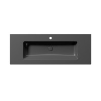 GSI PURA keramické umývadlo Slim 122x46cm, čierna mat 8887126