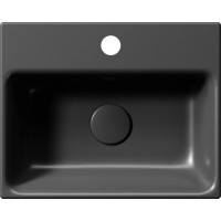 GSI NUBES keramické umývadlo 40x32cm, brúsená spodná hrana, čierna mat 96849126