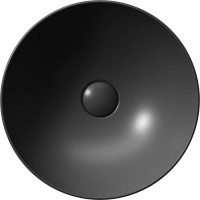 GSI PURA keramické umývadlo na dosku, priemer 42cm, čierna mat 885226