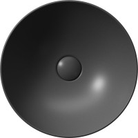 GSI PURA keramické umývadlo na dosku, priemer 40cm, čierna mat 884626