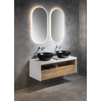 GSI PURA keramické umývadlo na dosku, priemer 42cm, čierna mat 885126