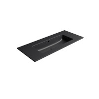 GSI PURA keramické umývadlo Slim 102x46cm, bez otvoru, čierna mat 8886026