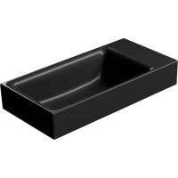 GSI NUBES keramické umývadlo 50x25cm, bez otvoru, pravé/ľavé, čierna mat 9637026