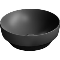 GSI PURA keramické umývadlo na dosku, priemer 40cm, čierna mat 884626