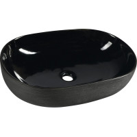 Sapho PRIORI keramické umývadlo na dosku, 58x40 cm, čierna PI031