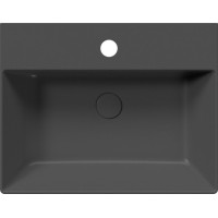 GSI KUBE X keramické umývadlo 60x47cm, brúsená spodná hrana, čierna mat 94319126