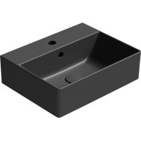 GSI KUBE X keramické umývadlo 45x35cm, brúsená spodná hrana, čierna mat 94859126