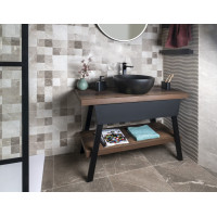 GSI PURA keramické umývadlo na dosku, priemer 42cm, čierna mat 885126