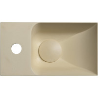 Sapho PICCOLINO betónové umývadlo 30, 8x17cm, batéria vľavo, žltá PK30022