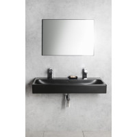 Sapho TORIDI keramické umývadlo 101x46, 5cm, 2 otvory pre batériu, čierna mat TU0222B