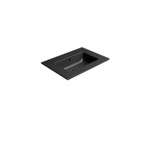 GSI PURA keramické umývadlo Slim 62x46cm, bez otvoru, čierna mat 8884026