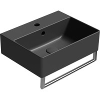 GSI KUBE X keramické umývadlo 45x35cm, brúsená spodná hrana, čierna mat 94859126