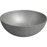 Sapho FORMIGO betónové umývadlo na dosku, Ø 39cm, strieborná FG319