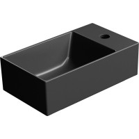 GSI KUBE X keramické umývadlo 40x23cm, pravé/ľavé, čierna mat 9484126