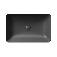 GSI NUBES keramické umývadlo na dosku 60x38cm, čierna mat 903626