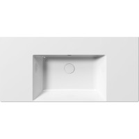 GSI KUBE X keramické umývadlo 100x47cm, s odkladacími plochami, brúsená spodná hrana, bez otvoru, biela ExtraGlaze 94519011
