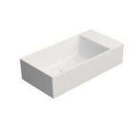 GSI KUBE X keramické umývadlo 50x25cm, bez otvoru, pravé/ľavé, biela mat 9486009
