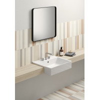 GSI KUBE X keramické umývadlo polozápustné 55x47cm, 3 otvory, biela ExtraGlaze 9434311