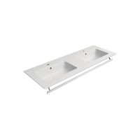GSI PURA keramické dvojumývadlo Slim 122x46cm, biela mat 8888109