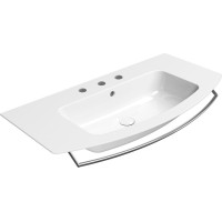 GSI PURA keramické umývadlo Slim oblé 102x52cm, brúsená spodná hrana, 3 otvory, biela ExtraGlaze 88259311