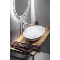 Sapho THIN umývadlo na dosku, Rockstone, 60x40 cm, biela mat WN893
