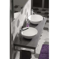 Sapho THIN umývadlo na dosku, Rockstone Ø 39 cm, biela mat WN185