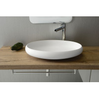 Sapho THIN umývadlo na dosku, Rockstone, 60x40 cm, biela mat WN213