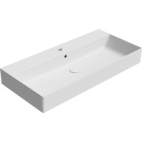 GSI KUBE X keramické umývadlo 100x47cm, brúsená spodná hrana, biela mat 94239109