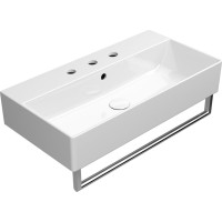 GSI KUBE X keramické umývadlo 70x37cm, brúsená spodná hrana, 3 otvory, biela ExtraGlaze 94559311