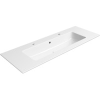 GSI PURA keramické umývadlo Slim 122x46cm, 2 otvory, biela ExtraGlaze 8887211