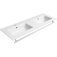 GSI PURA keramické dvojumývadlo Slim 122x46cm, biela ExtraGlaze 8888111