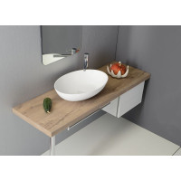 Sapho THIN umývadlo na dosku, Rockstone, 60x40 cm, biela mat WN893