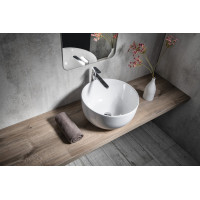 Sapho DOME keramické umývadlo na dosku, Ø 45, 5cm, biela WH030