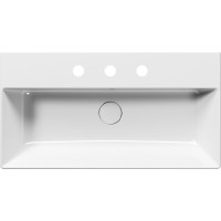 GSI KUBE X keramické umývadlo 70x37cm, brúsená spodná hrana, 3 otvory, biela ExtraGlaze 94559311