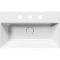 GSI KUBE X keramické umývadlo 60x37cm, brúsená spodná hrana, 3 otvory, biela ExtraGlaze 94549311