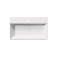 GSI KUBE X keramické umývadlo 80x47cm, brúsená spodná hrana, biela mat 94229109