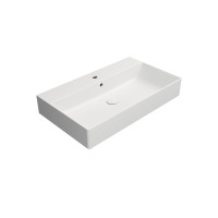 GSI KUBE X keramické umývadlo 80x47cm, brúsená spodná hrana, biela mat 94229109