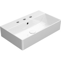 GSI KUBE X keramické umývadlo 60x37cm, brúsená spodná hrana, 3 otvory, biela ExtraGlaze 94549311