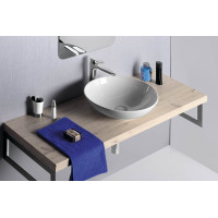 Sapho DIMP keramické umývadlo na dosku, Ø 46cm, biela WH060