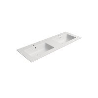 GSI PURA keramické dvojumývadlo Slim 122x46cm, biela mat 8888109
