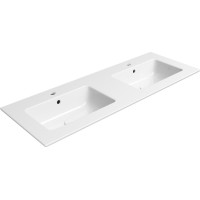 GSI PURA keramické dvojumývadlo Slim 122x46cm, biela ExtraGlaze 8888111