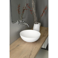 Sapho THIN umývadlo na dosku, Rockstone Ø 39 cm, biela mat WN185