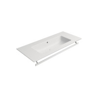 GSI PURA keramické umývadlo Slim 102x46cm, bez otvoru, biela mat 8886009