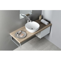 Sapho MORO keramické umývadlo na dosku, 42x42 cm, biela AR420