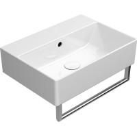 GSI KUBE X keramické umývadlo 50x37cm, brúsená spodná hrana, bez otvoru, biela ExtraGlaze 94479011