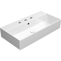 GSI KUBE X keramické umývadlo 70x37cm, brúsená spodná hrana, 3 otvory, biela ExtraGlaze 94559311