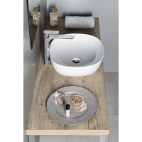 Sapho MORO keramické umývadlo na dosku, 42x42 cm, biela AR420