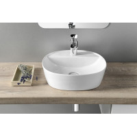 Sapho LUGANO keramické umývadlo na dosku, Ø 40 cm, biela AR491