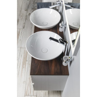 Sapho DIMP keramické umývadlo na dosku, Ø 46cm, biela WH060
