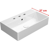GSI KUBE X keramické umývadlo 60x37cm, brúsená spodná hrana, 3 otvory, biela ExtraGlaze 94549311